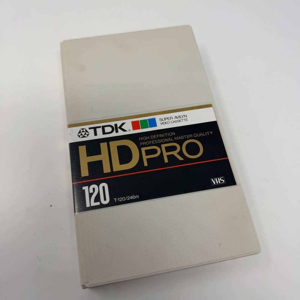 TDK HD Pro T-120 Professional Master Quality VHS Blank Tape Super Avilyn 1984